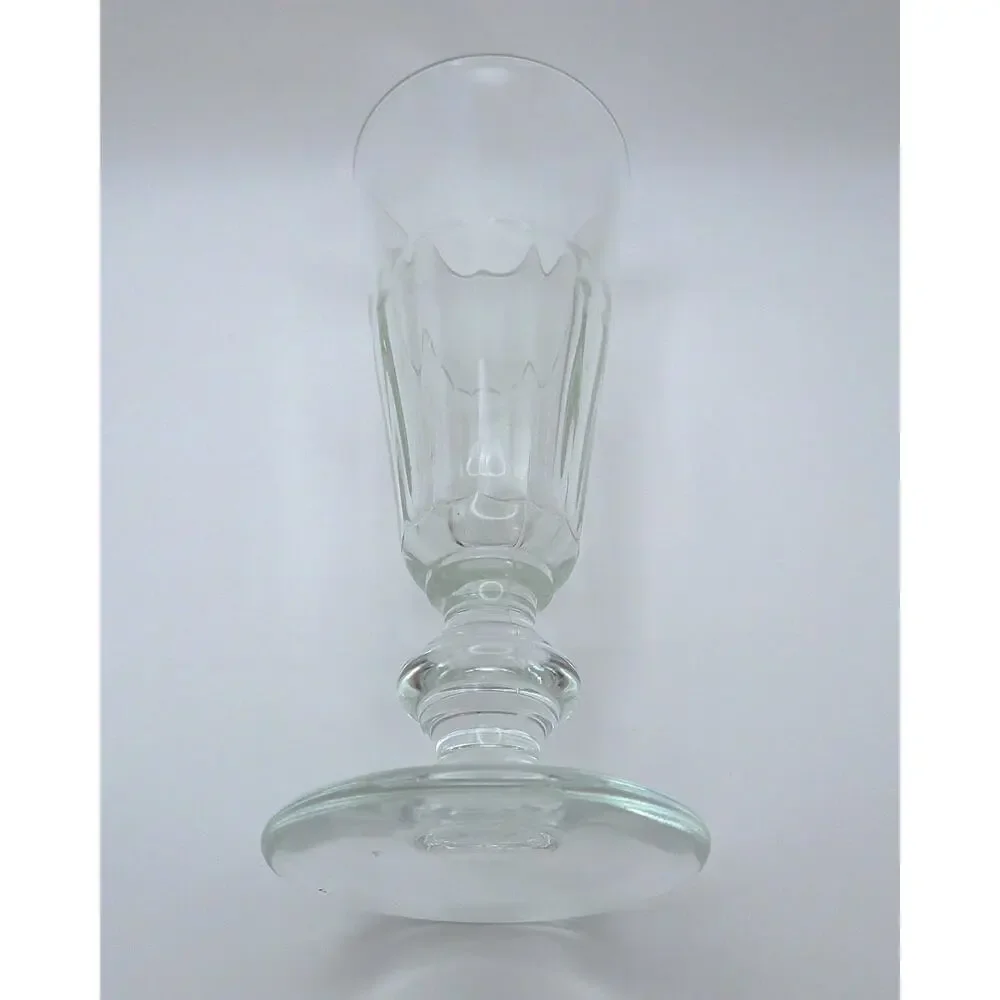 Vintage Footed Small Goblets Clear Glass Dessert Cocktail Flutes Set of 4